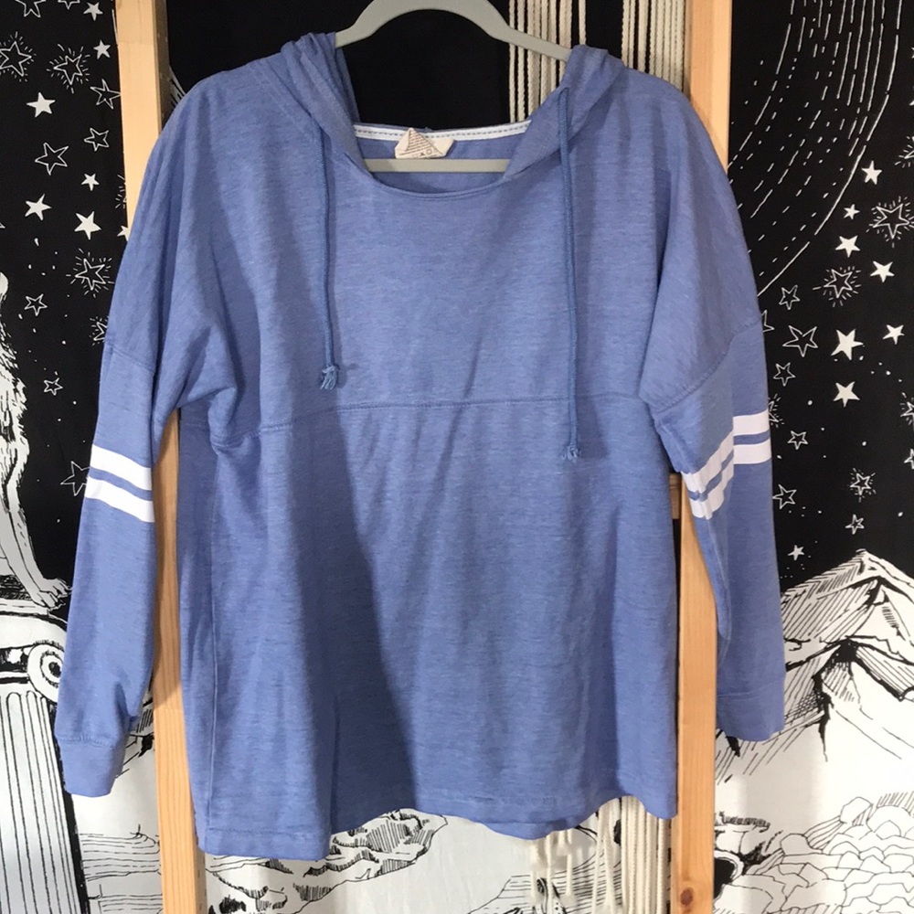 Light blue long sleeve with hood